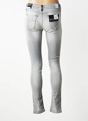 Blugi skinny elasticitate talie joasă gri REPLAY femeie