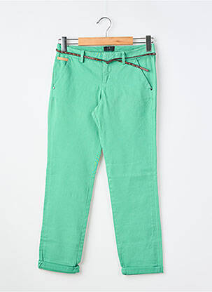 Pantalon chino țesătură poplin mărime normală verde GUESS femeie