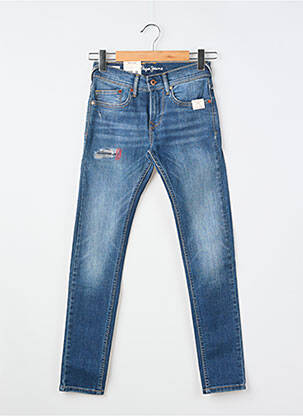 Blugi skinny țesătură brută albastru PEPE JEANS băiat