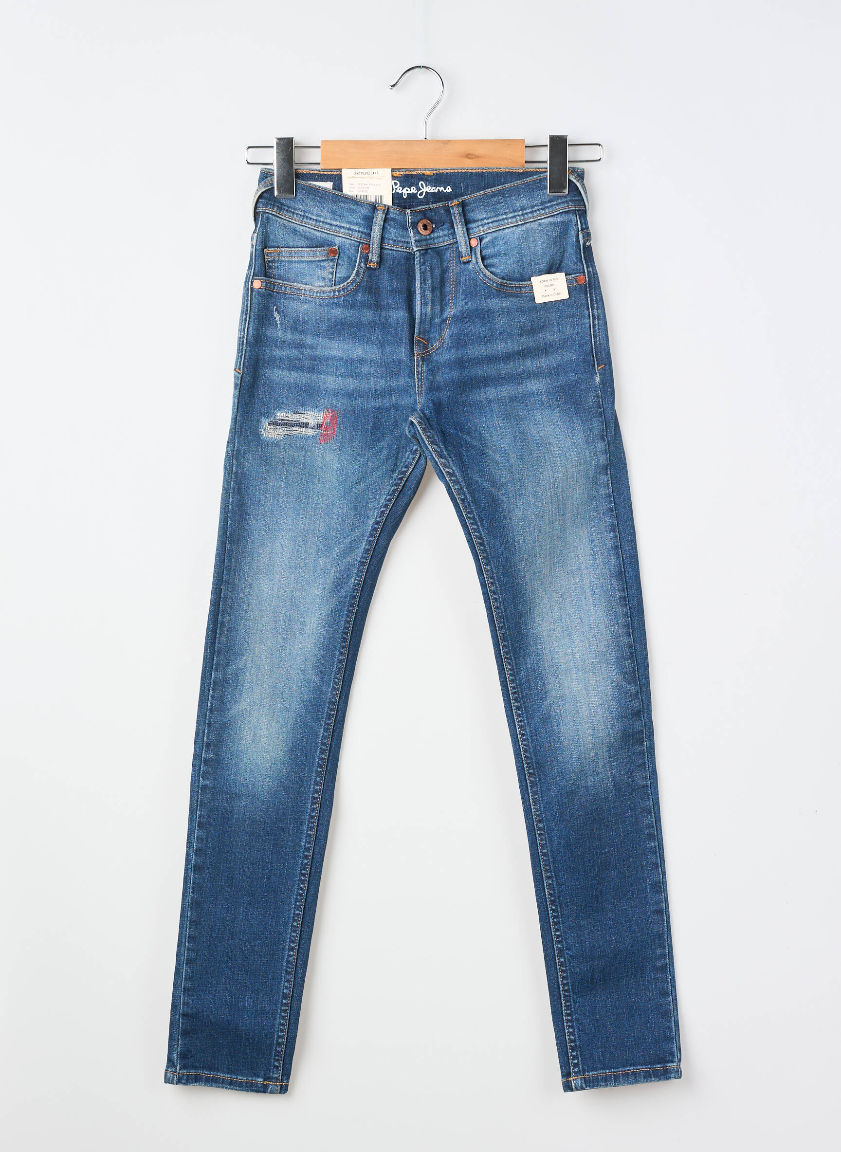 Blugi skinny buzunare albastru PEPE JEANS băiat
