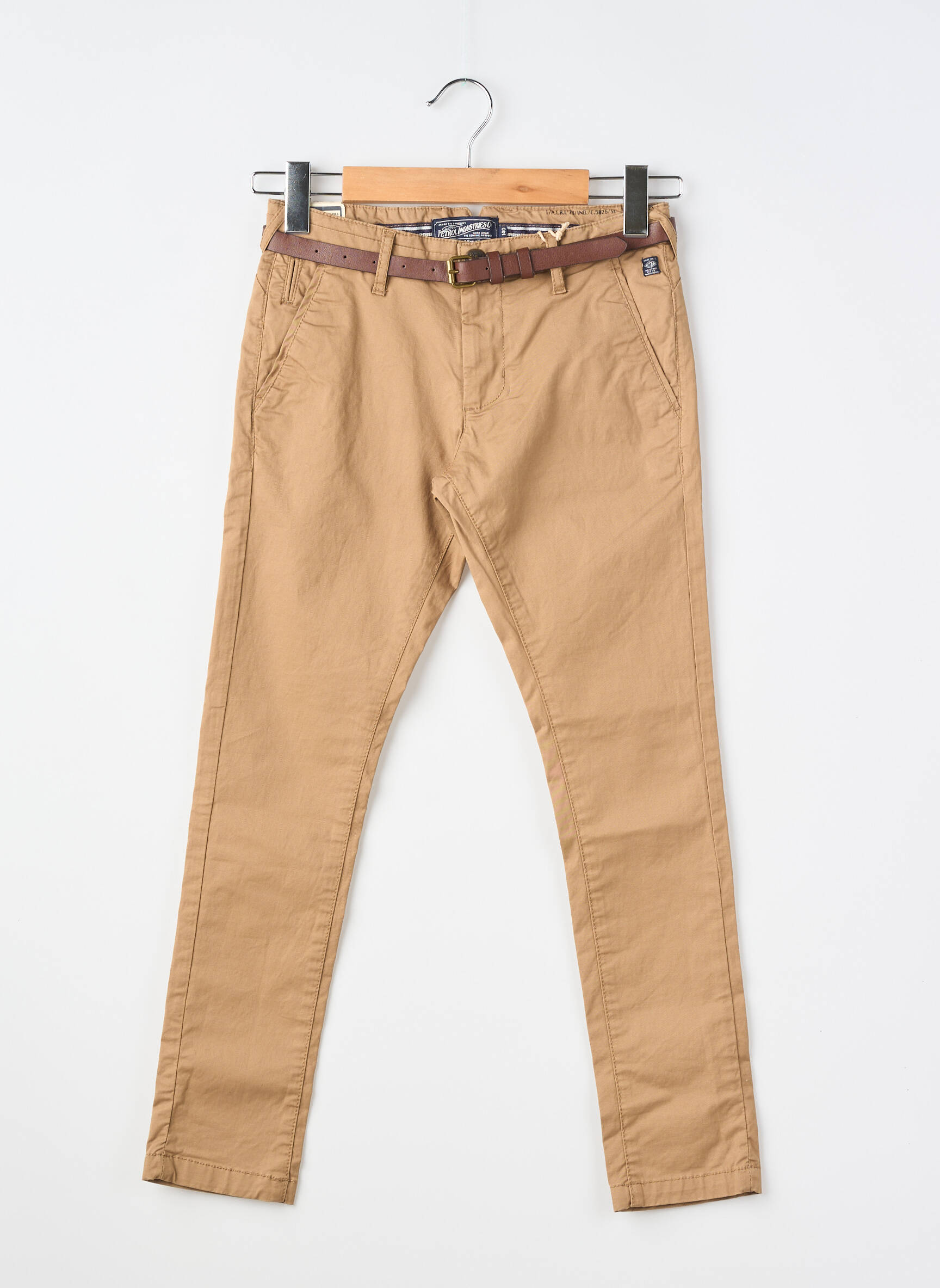 Pantalon chino țesătură poplin maro PETROL INDUSTRIES băiat