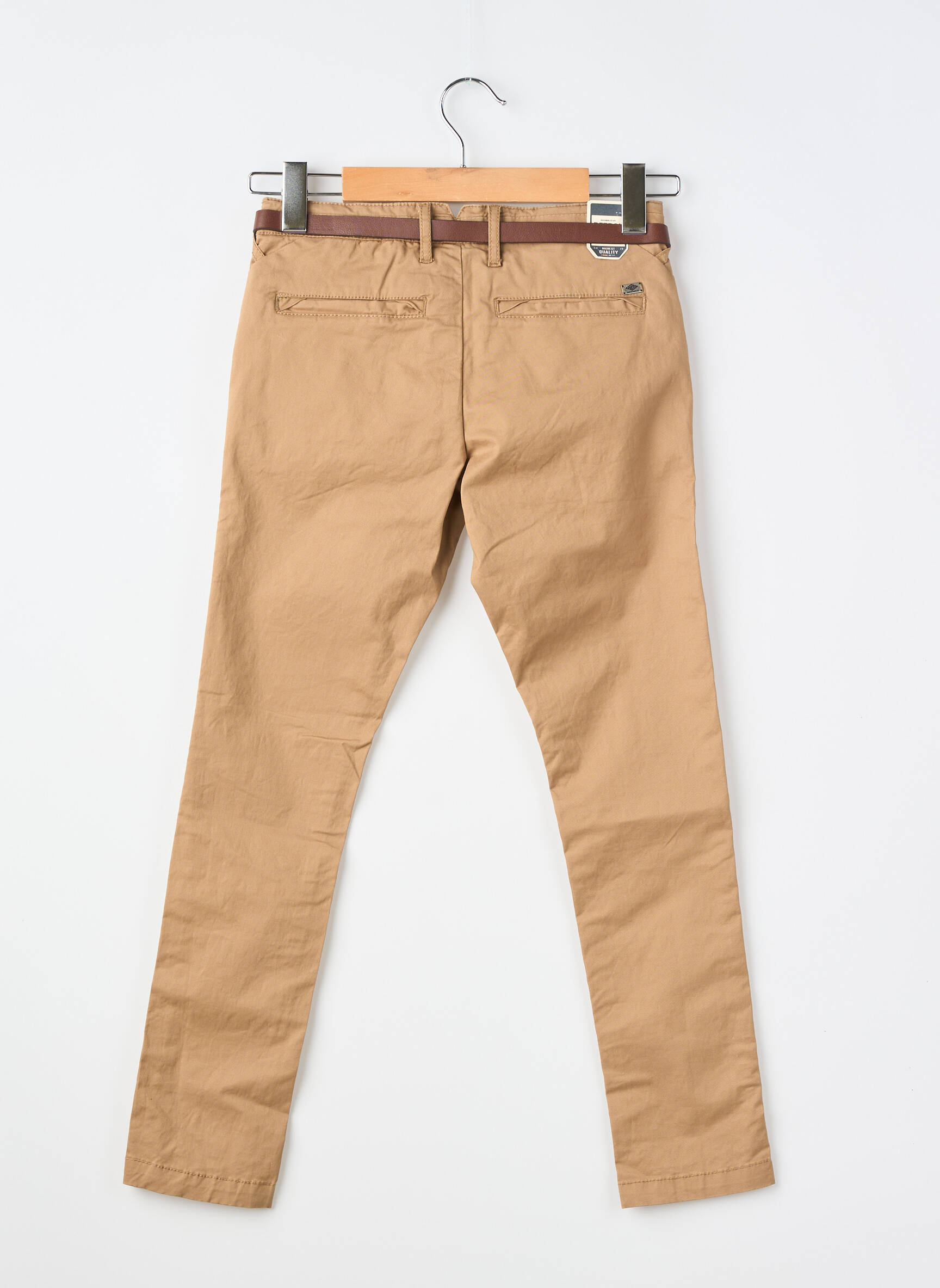 Pantalon chino țesătură poplin maro PETROL INDUSTRIES băiat