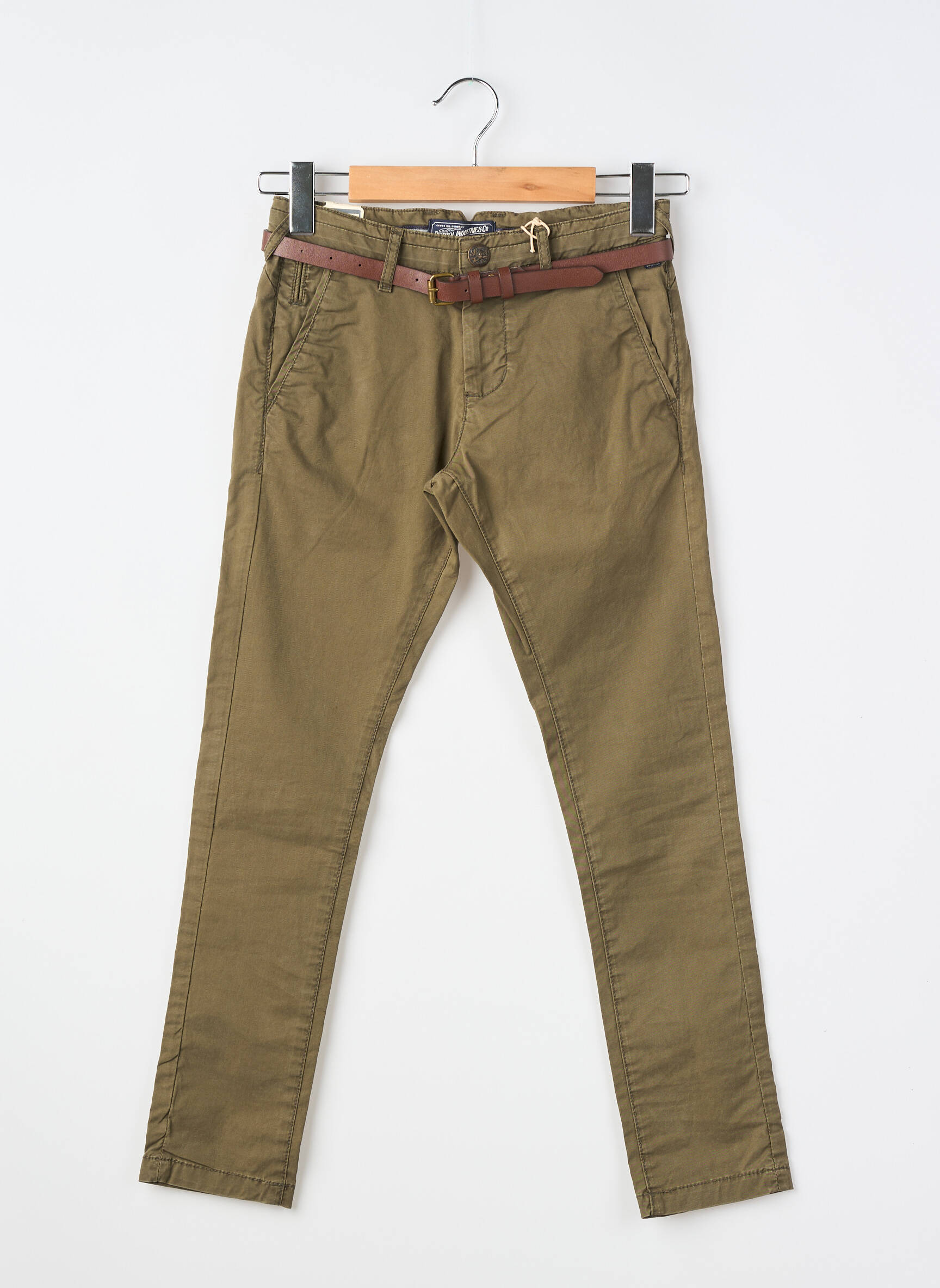 Pantalon chino țesătură poplin verde PETROL INDUSTRIES băiat