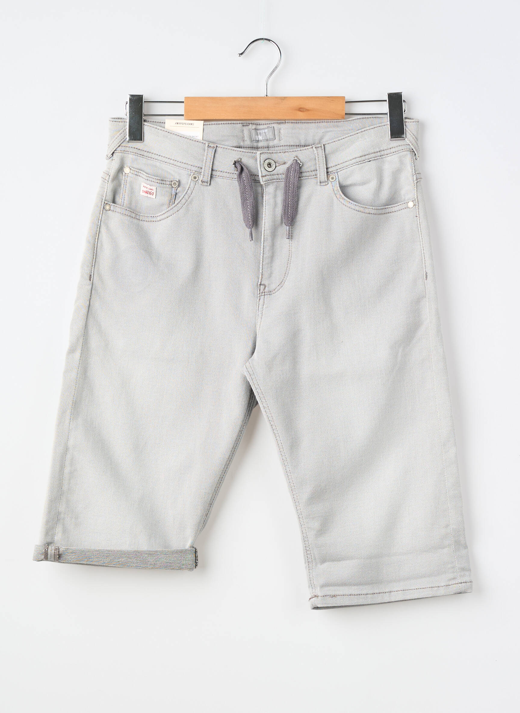 Bermudă țesătură poplin gri PEPE JEANS băiat