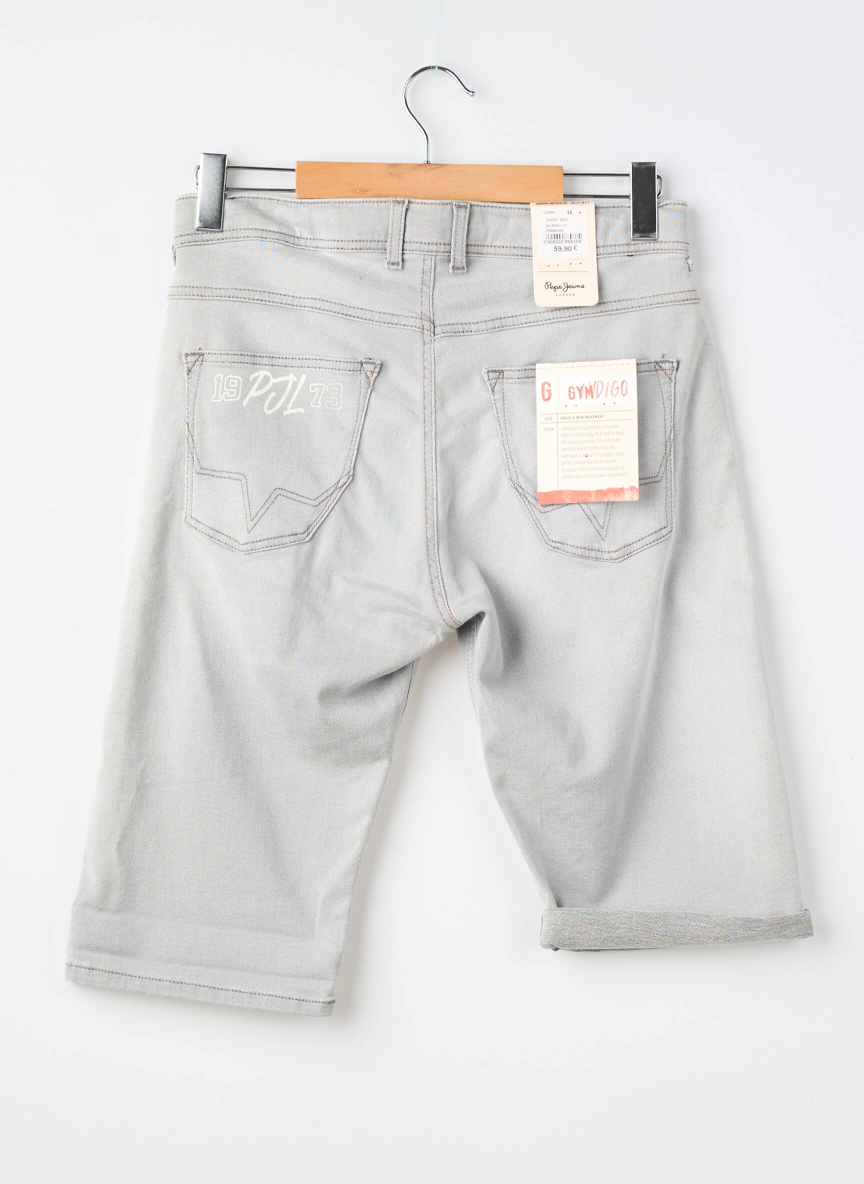 Bermudă țesătură poplin gri PEPE JEANS băiat