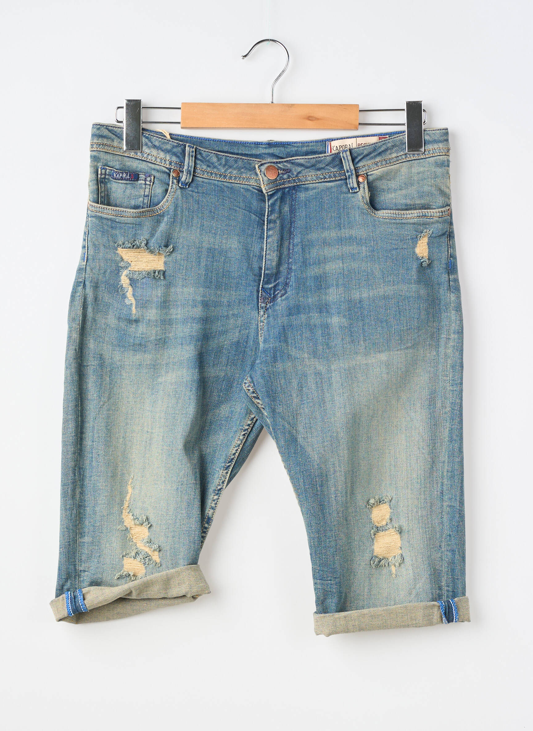 Bermudă țesătură denim albastru KAPORAL băiat