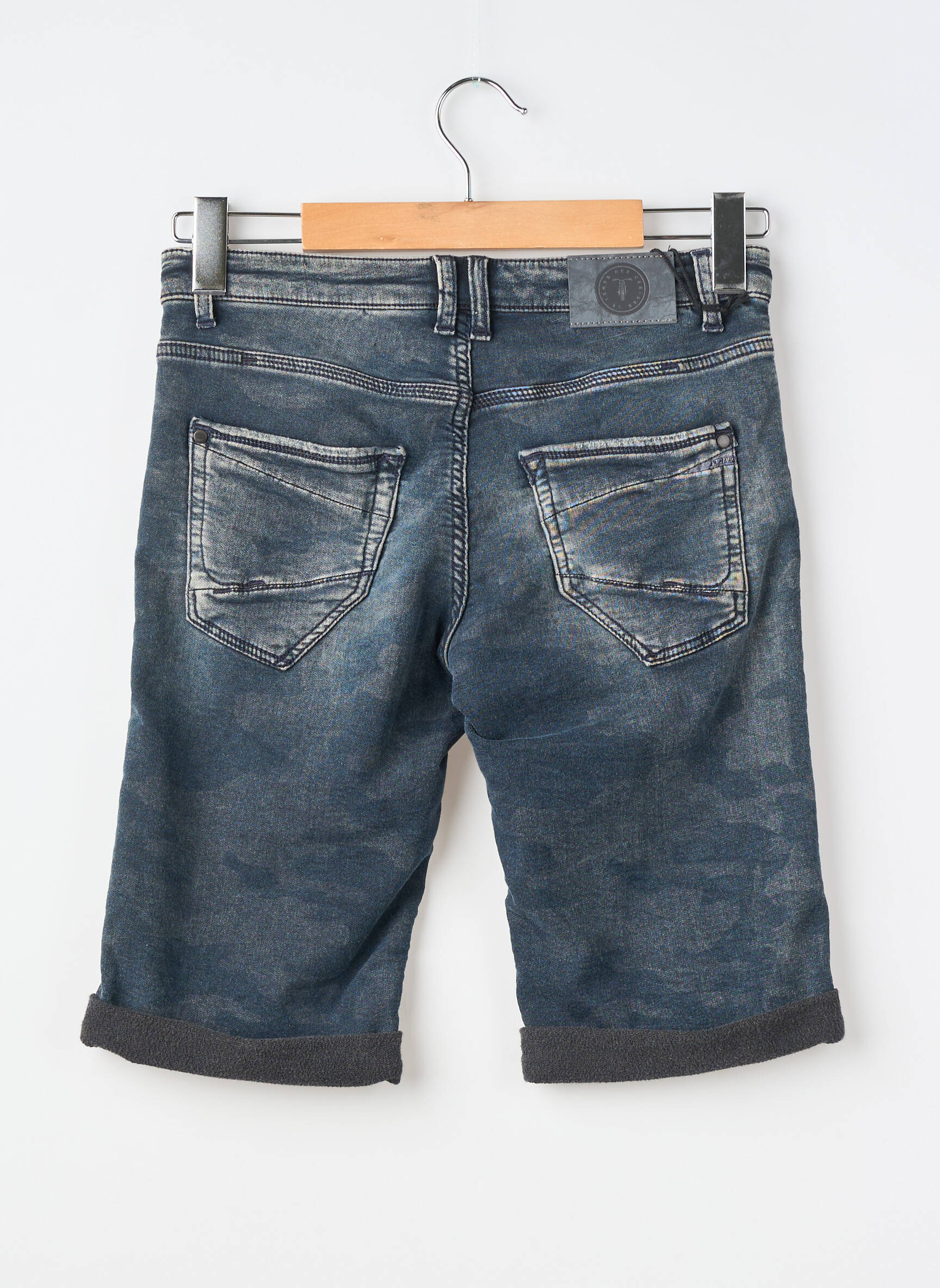 Bermudă țesătură denim albastru LE TEMPS DES CERISES băiat