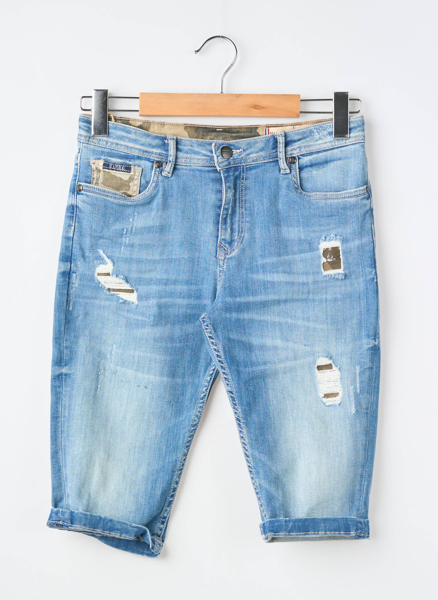 Bermudă țesătură denim albastru KAPORAL băiat