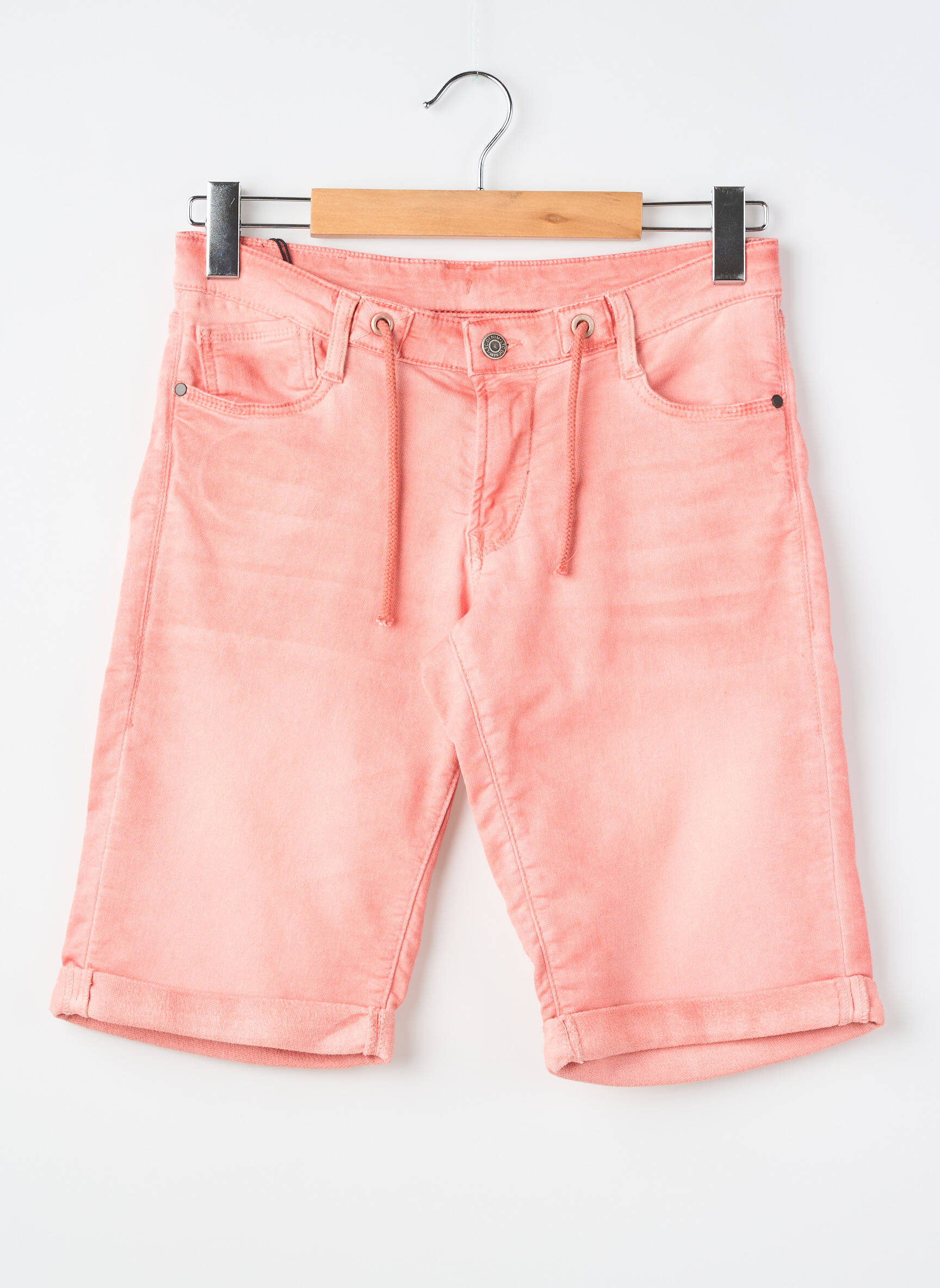 Bermudă țesătură denim roz LE TEMPS DES CERISES băiat