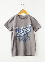 Tricou croială dreaptă mâneci scurte gri PETROL INDUSTRIES băiat