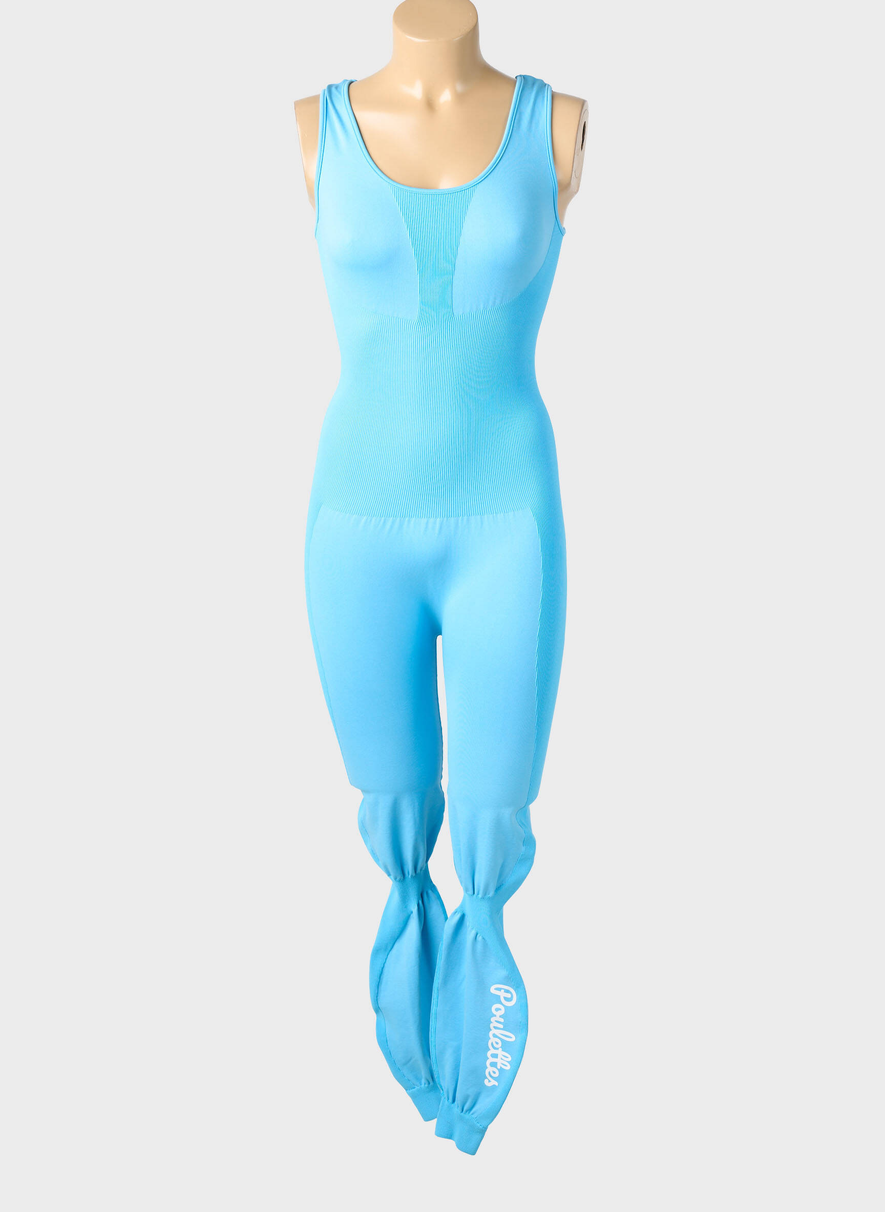 Salopetă-pantalon fără mâneci fără mâneci albastru LES POULETTES FITNESS femeie