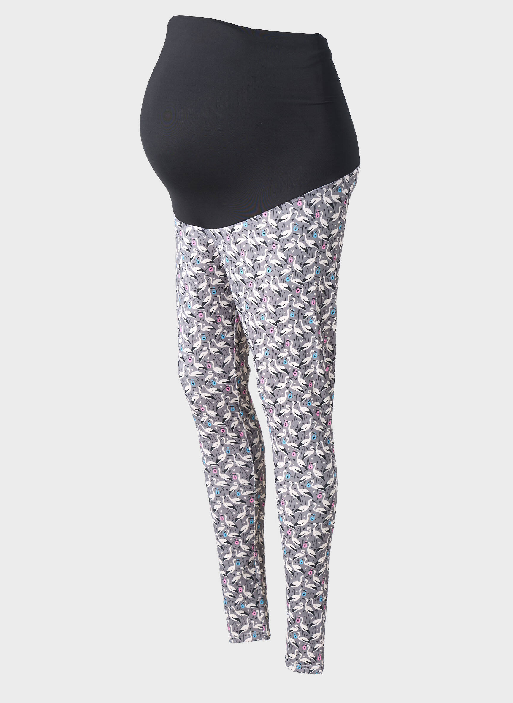 Pantalon maternitate țesătură jersey gri LES POULETTES FITNESS femeie
