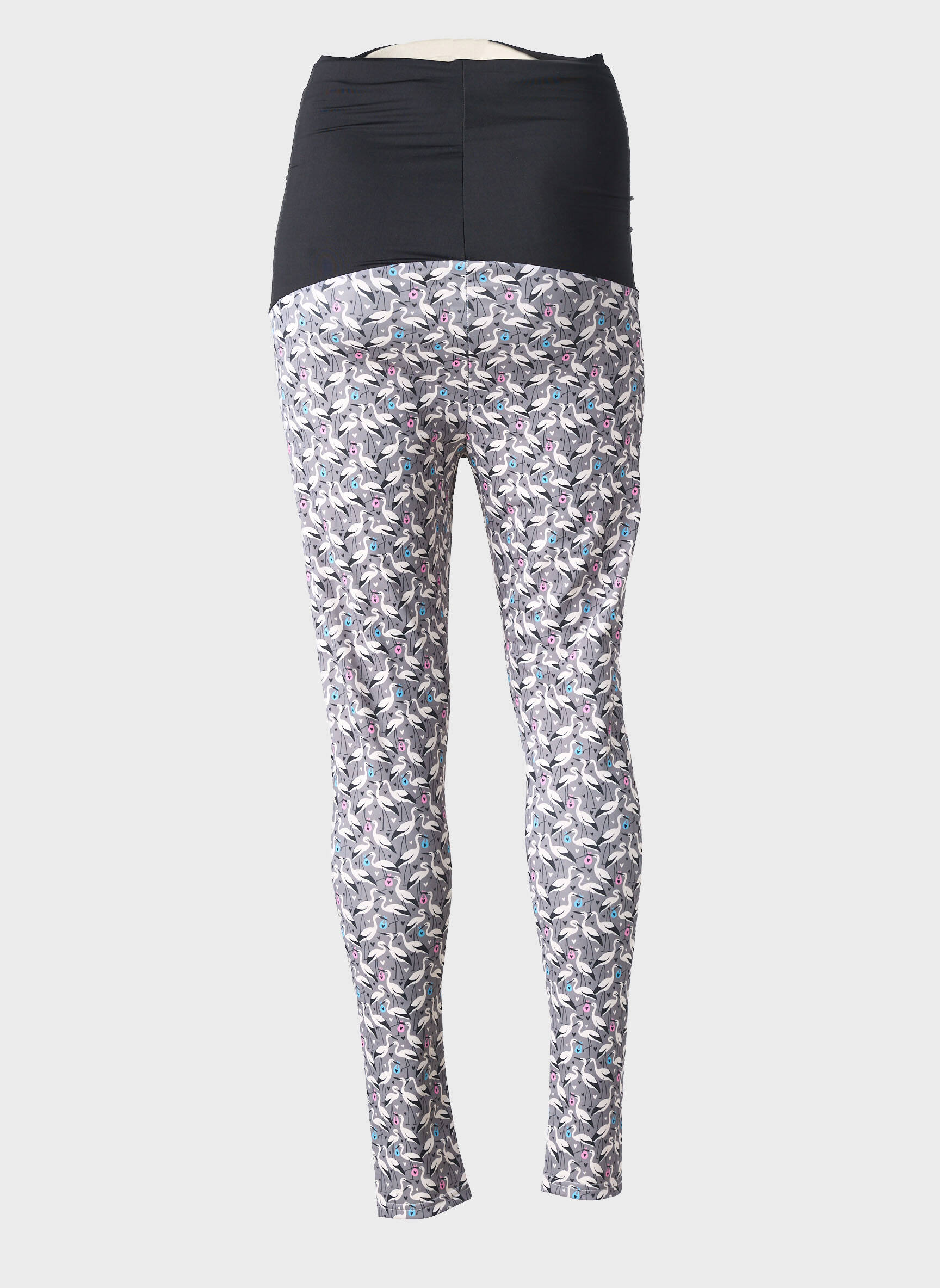 Pantalon maternitate țesătură jersey gri LES POULETTES FITNESS femeie
