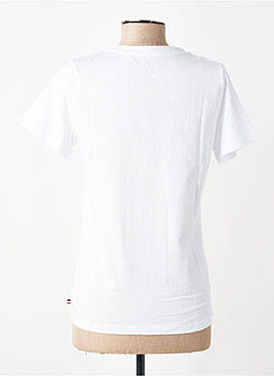 Tricou guler în v mâneci scurte alb LES POULETTES FITNESS femeie