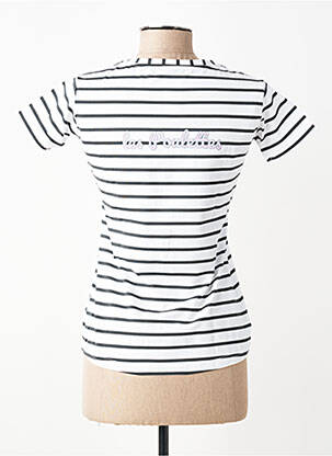 Tricou guler în v mâneci scurte alb LES POULETTES FITNESS femeie