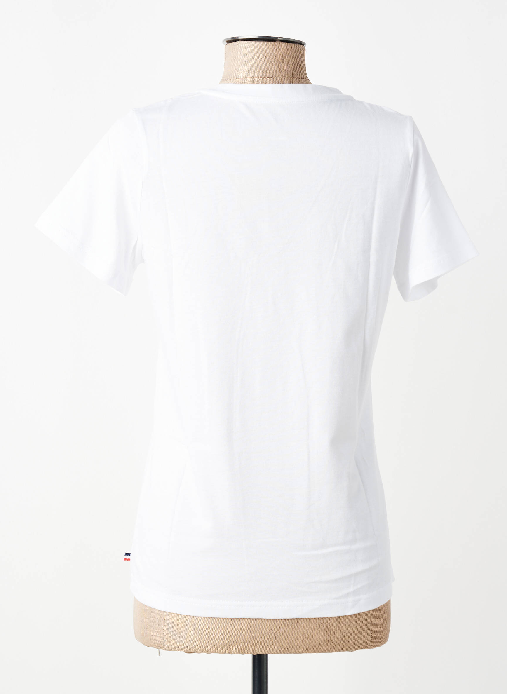 Tricou guler în v mâneci scurte alb LES POULETTES FITNESS femeie