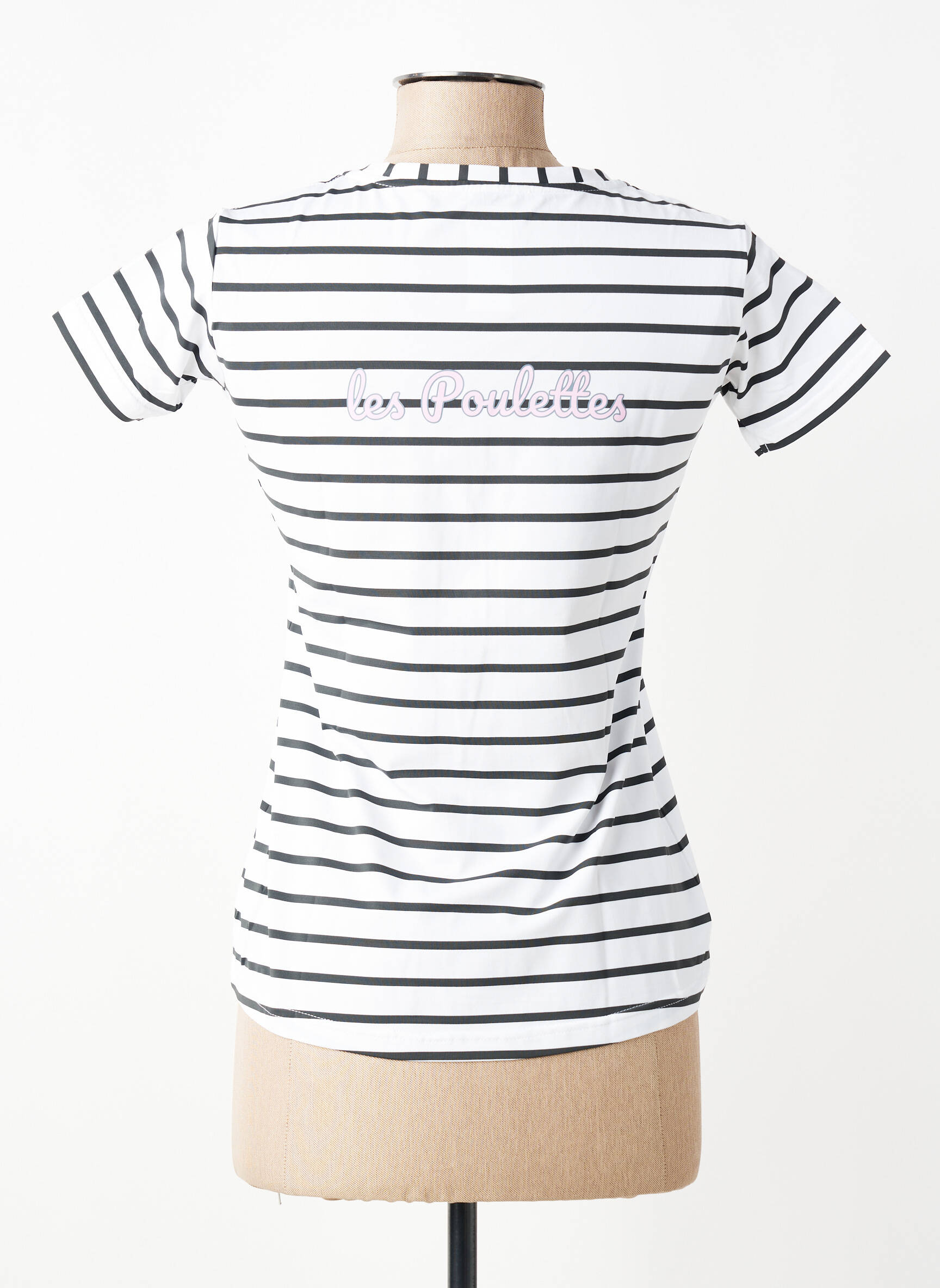 Tricou guler în v mâneci scurte alb LES POULETTES FITNESS femeie