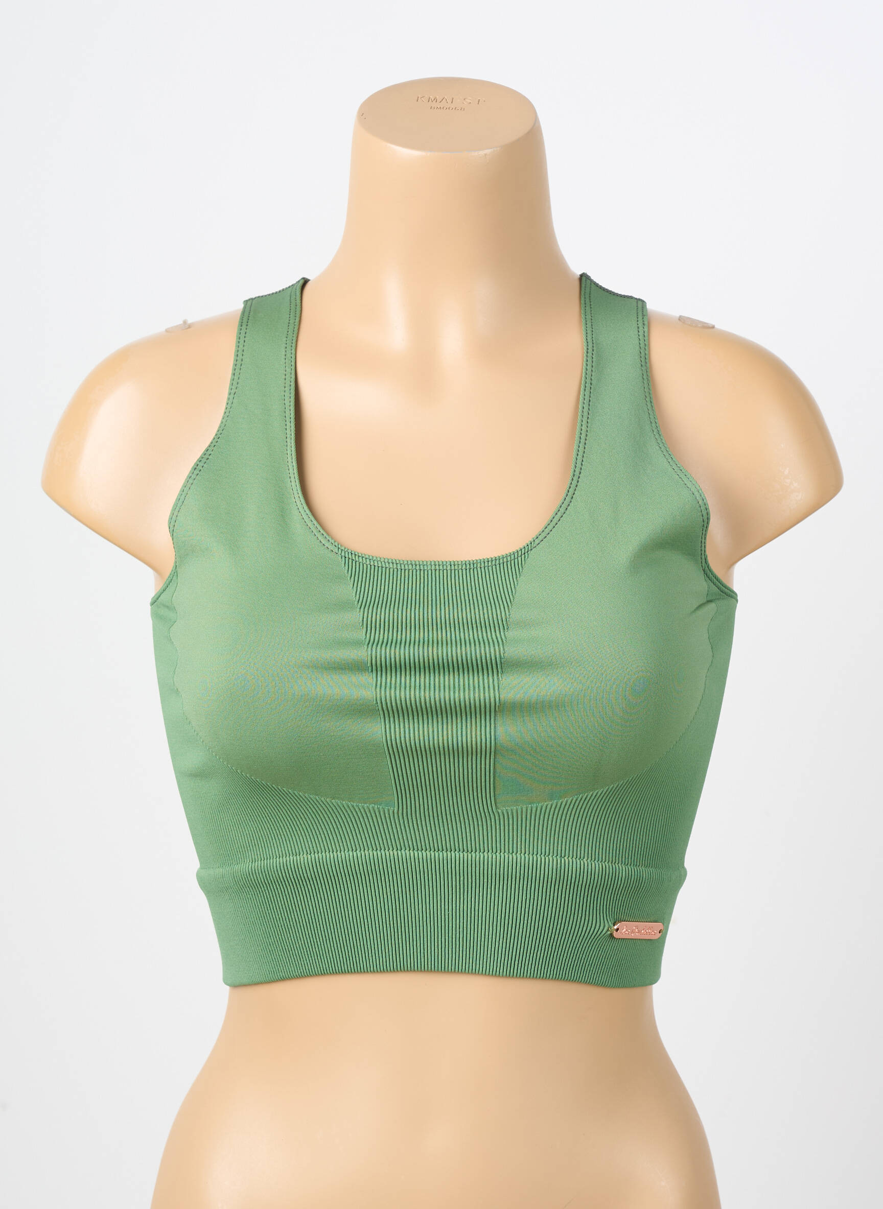 Sutien fără armatură fără armatură verde LES POULETTES FITNESS femeie