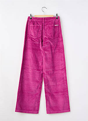 Pantalon drept închidere cu fermoar sub clapetă cu nasturi violet GARCIA fată