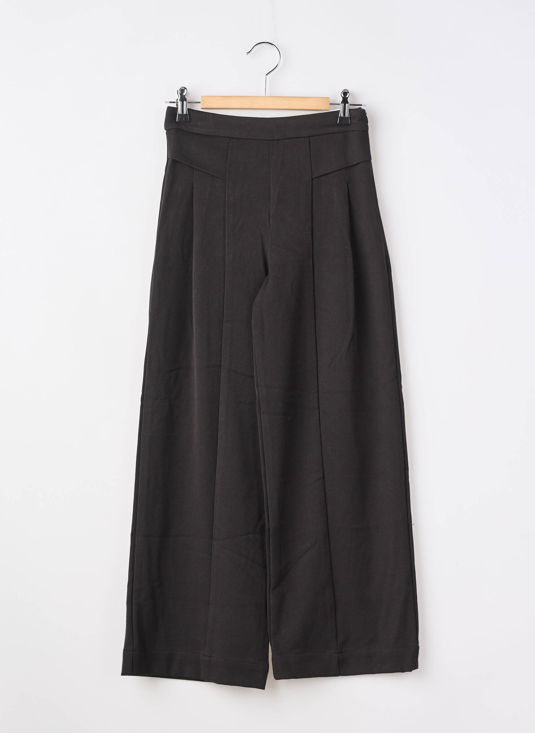 Pantalon larg țesătură poplin negru MAYORAL fată