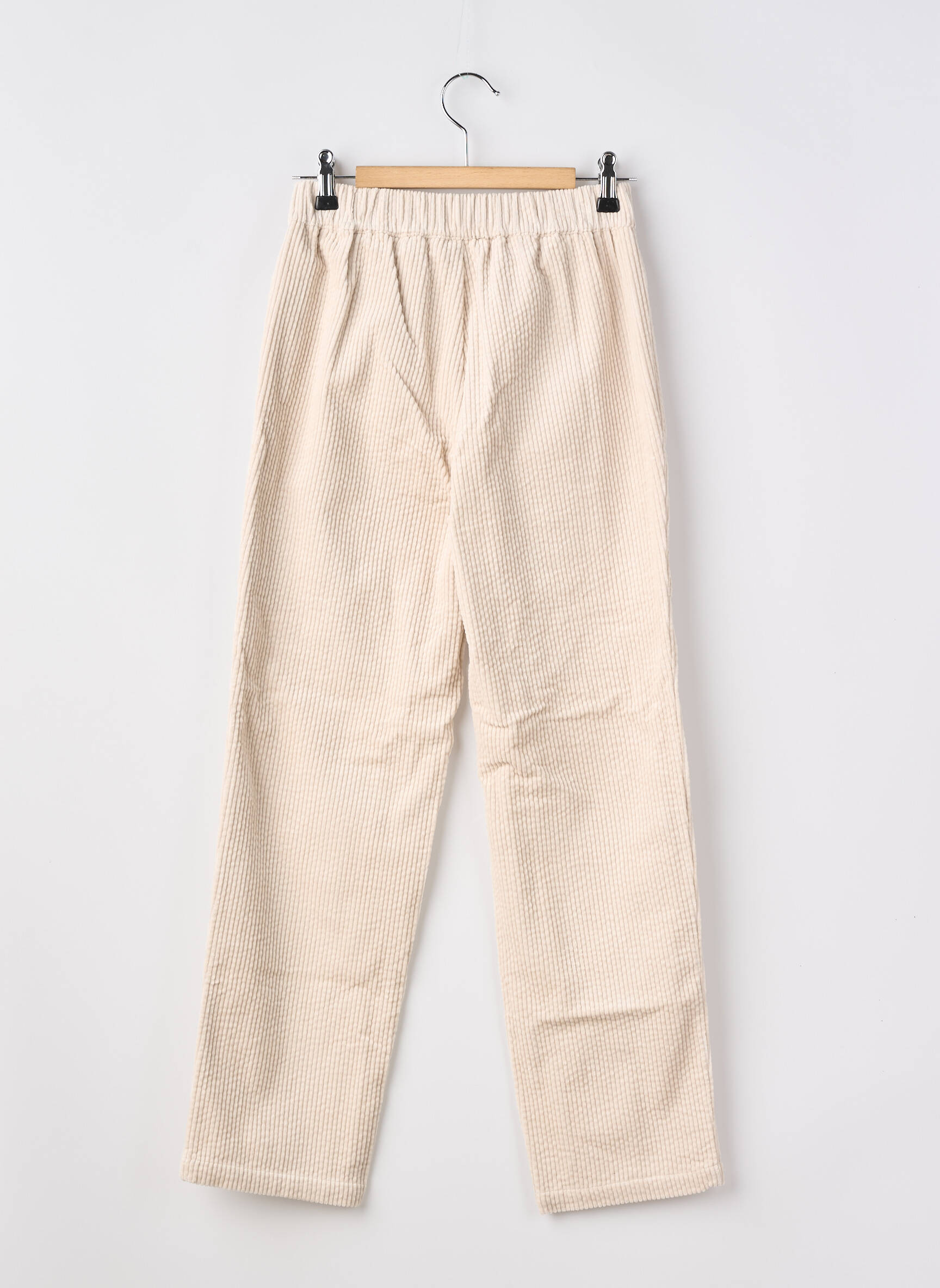 Pantalon slim elasticitate talie elastică bej LE TEMPS DES CERISES fată