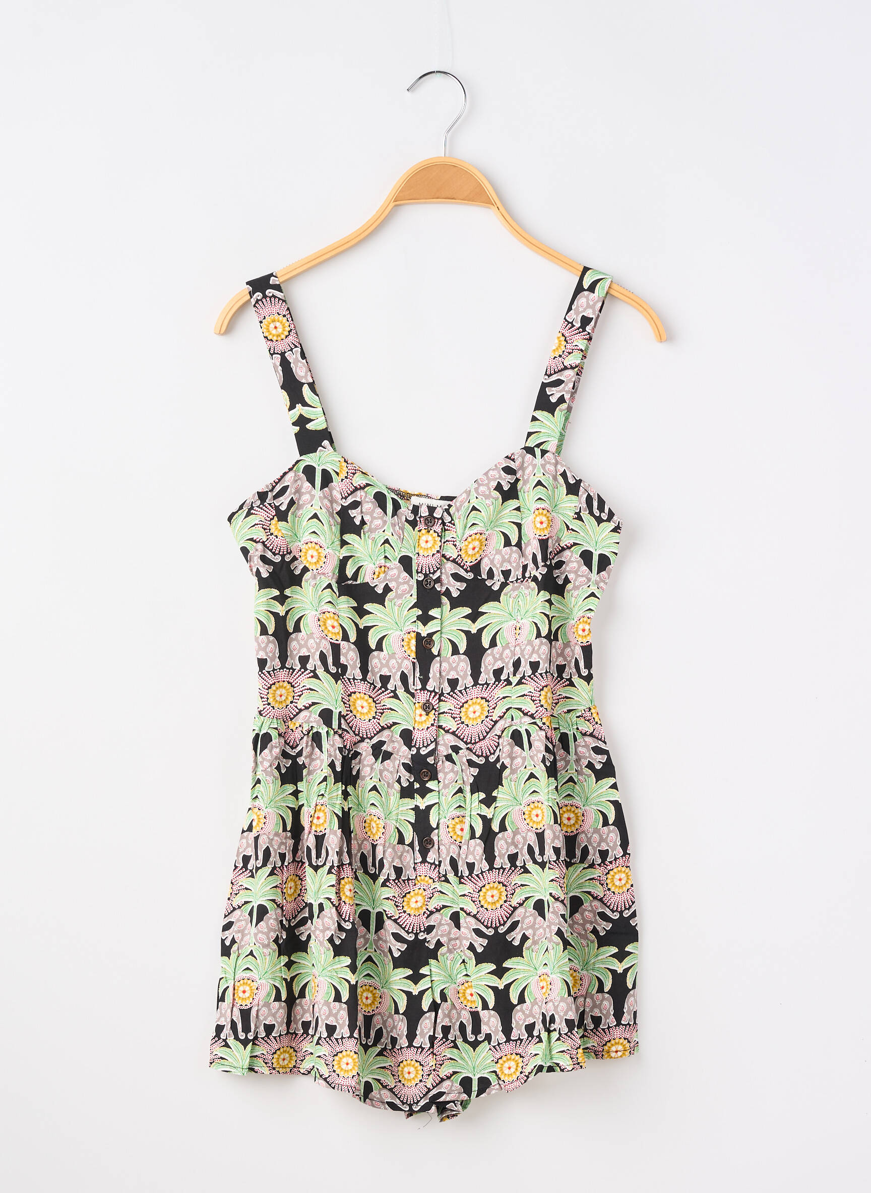 Salopetă scurtă imprimeu tie and dye bretele subțiri negru MINI MOLLY BY MOLLY BRAKEN fată