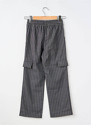 Pantalon cargo închidere cu legături de legat talie elastică negru LE TEMPS DES CERISES fată