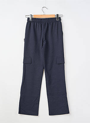 Pantalon cargo închidere cu legături de legat talie elastică albastru LE TEMPS DES CERISES fată