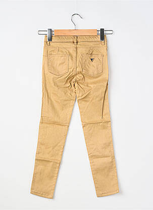 Pantalon slim țesătură poplin maro GUESS fată