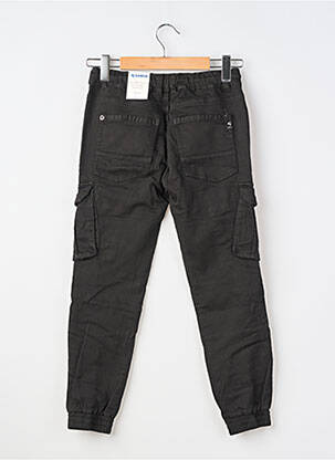 Pantalon cargo țesătură poplin talie elastică negru GARCIA băiat