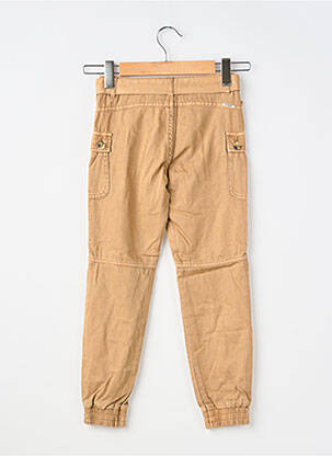 Pantalon slim țesătură poplin maro GARCIA fată