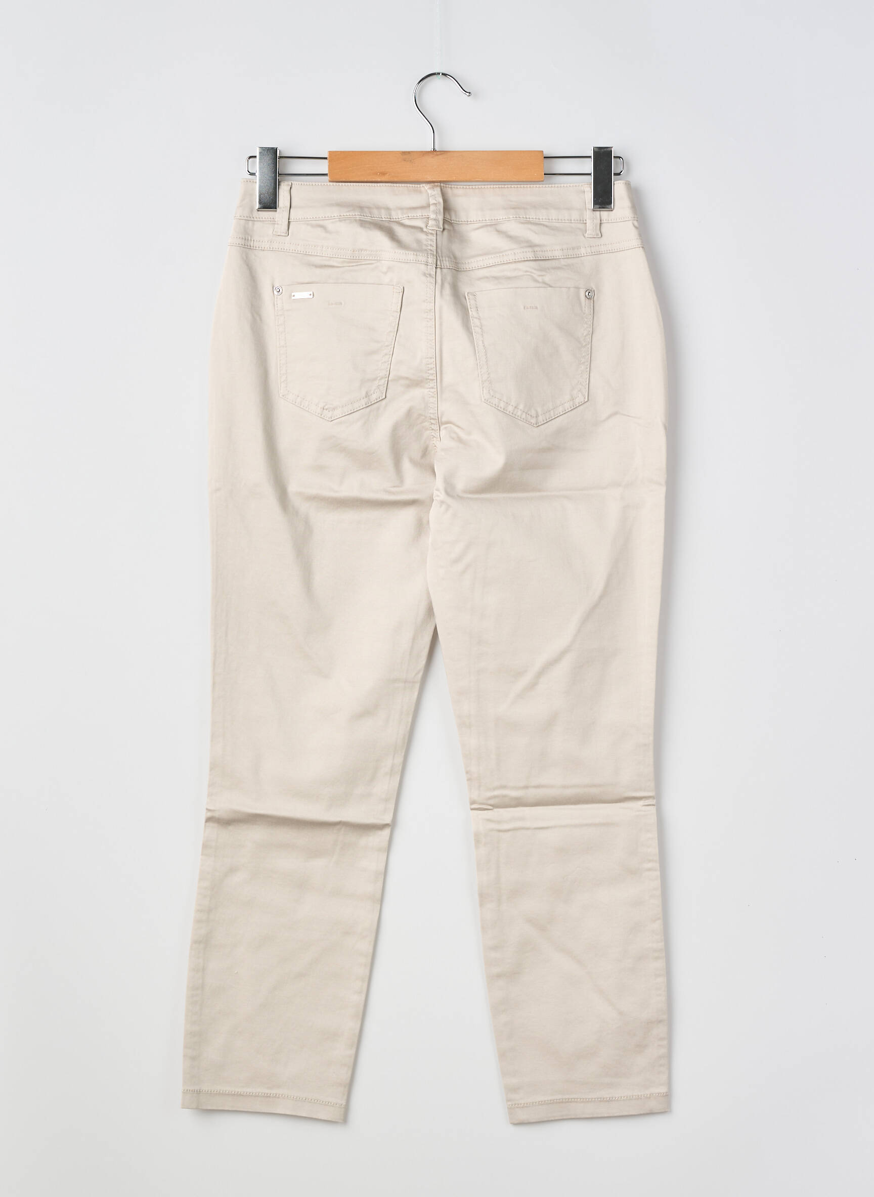 Pantalon slim țesătură poplin mărime normală gri STREET ONE femeie