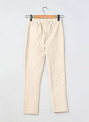 Pantalon slim elasticitate talie elastică bej GEISHA fată