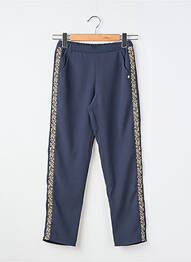 Pantalon drept strânsă pe partea de jos talie elastică albastru IKKS fată