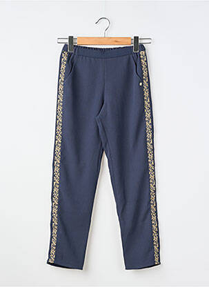 Pantalon drept strânsă pe partea de jos talie elastică albastru IKKS fată