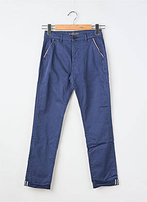 Pantalon chino elasticitate mărime reglabilă albastru GUESS fată