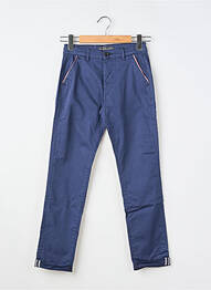 Pantalon chino elasticitate mărime reglabilă albastru GUESS fată