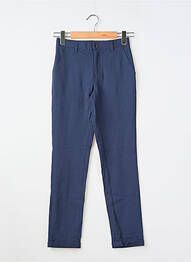 Pantalon chino țesătură poplin mărime reglabilă albastru MARCIANO fată