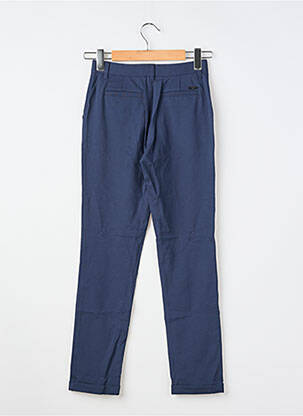 Pantalon chino țesătură poplin mărime reglabilă albastru MARCIANO fată