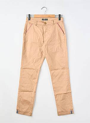 Pantalon chino elasticitate mărime reglabilă bej GUESS fată