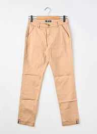 Pantalon chino elasticitate mărime reglabilă bej GUESS fată