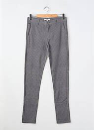 Pantalon chino elasticitate mărime reglabilă gri GARCIA fată