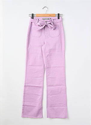 Pantalon evazat elasticitate talie înaltă violet GEISHA femeie
