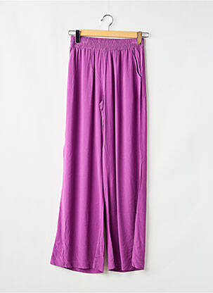Pantalon larg țesătură poplin mărime normală violet GEISHA femeie