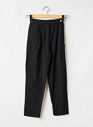 Pantalon drept închidere cu fermoar sub clapetă cu nasturi talie cu cleme negru MINI MOLLY BY MOLLY BRAKEN fată