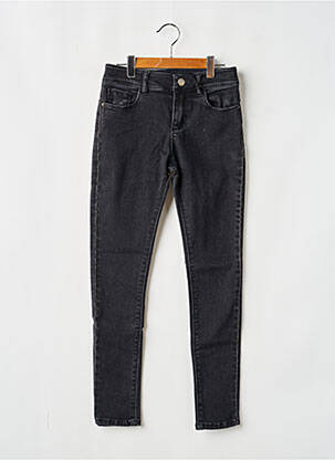 Blugi skinny elasticitate mărime reglabilă negru IKKS fată