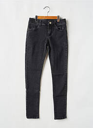 Blugi skinny elasticitate mărime reglabilă negru IKKS fată
