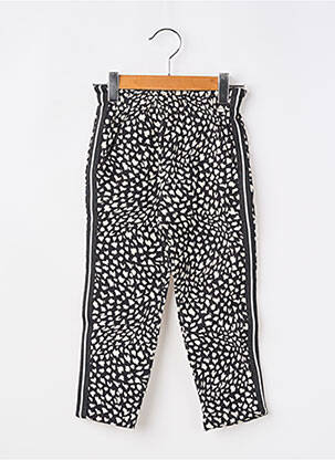 Pantalon drept strânsă pe partea de jos talie elastică negru IKKS fată