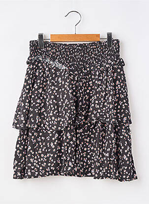 Fustă midi imprimeu floral negru GARCIA fată