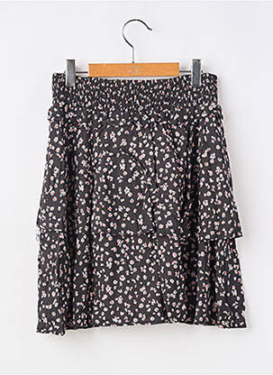 Fustă midi imprimeu floral negru GARCIA fată